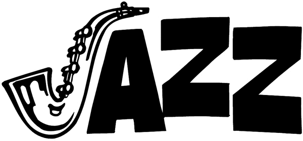JAZZ lettering vinyl sticker. Customize on line. Music 061-0279